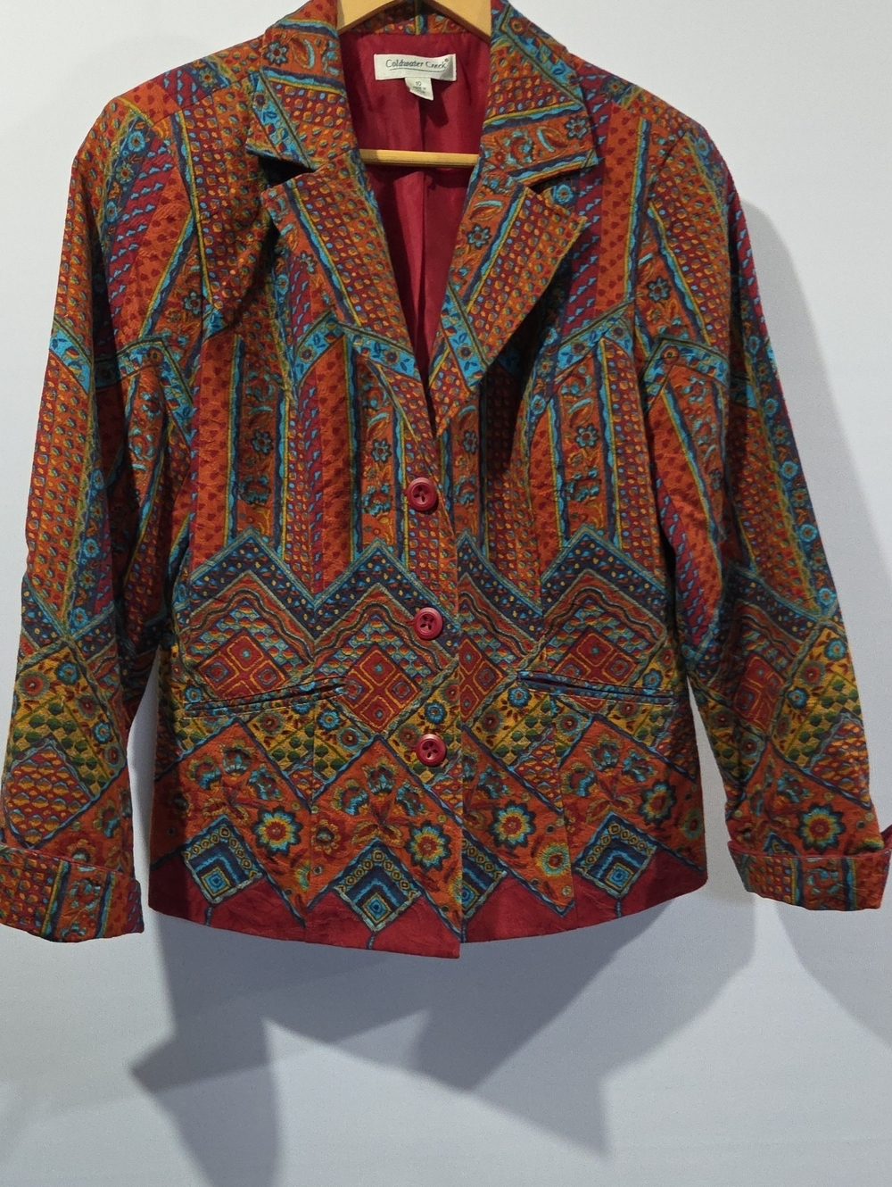 Coldwater Creek Red-Lined Blazer Size 10